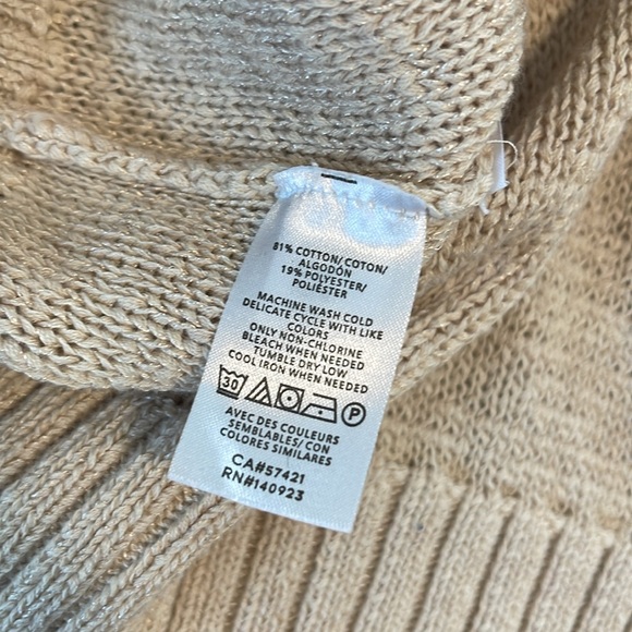 LOFT Beige Knit Muscle Tee - Picture 7 of 7